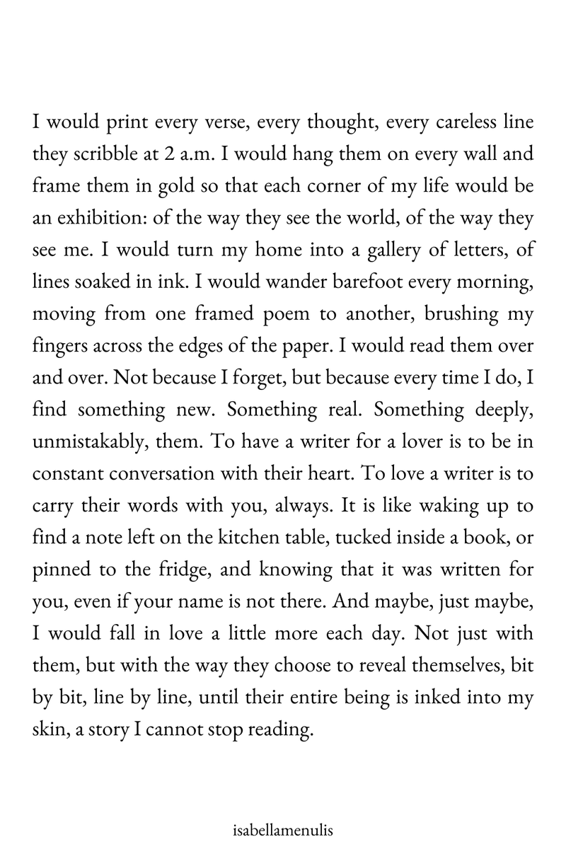 isabellamenulis's tweet photo. To have a writer for a lover. https://t.co/94eM8i0Bst