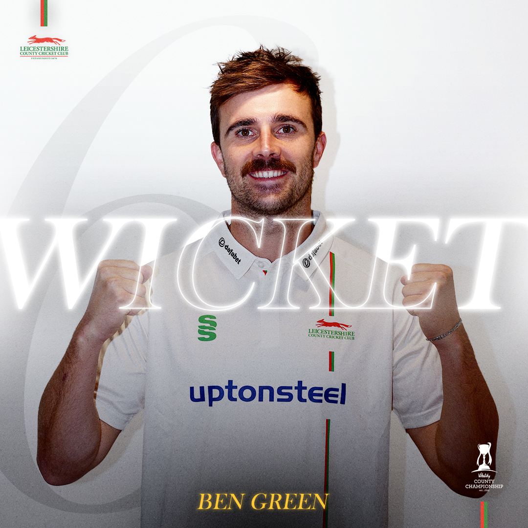leicsccc's tweet photo. ๐๐ฅ๐๐๐ก๐๐ฅ! ๐
Ben Green strikes in his fourth over. Came edges behind to Cox. Get in! ๐
DER 98/2
๐ฆ#LEIvDER https://t.co/EHnmGJxa7i