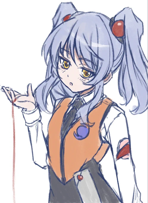 「赤い糸…きえちゃいますよ?」 #ルリルリ #ホシノルリ