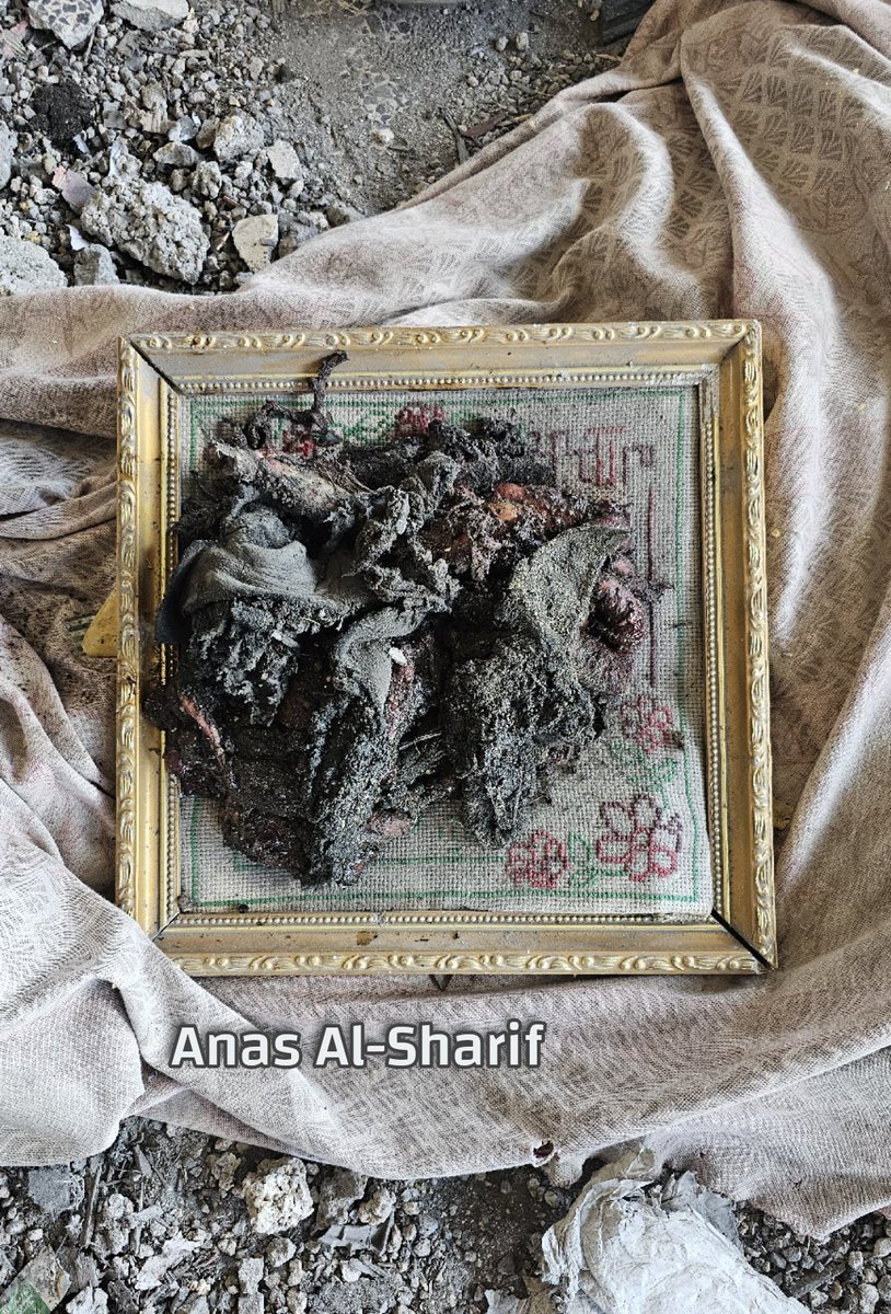 SuppressedNws's tweet photo. Body remains in a picture frame inside a school in Beit Lahya, North Gaza. https://t.co/eML87LbsOh