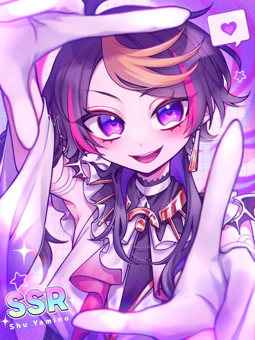 ╭━━━━━━━━━━━━╮ ꫛꫀꪝ✧‧˚  SSR╰━━━━━v━━━━━━╯【呪術師】Shu Yamino ** ┈┈┈┈┈┈┈┈┈**#YaminoArt #Shumbnail✧・゜: *✧・゜: *:・゜✧*:・゜✧ 