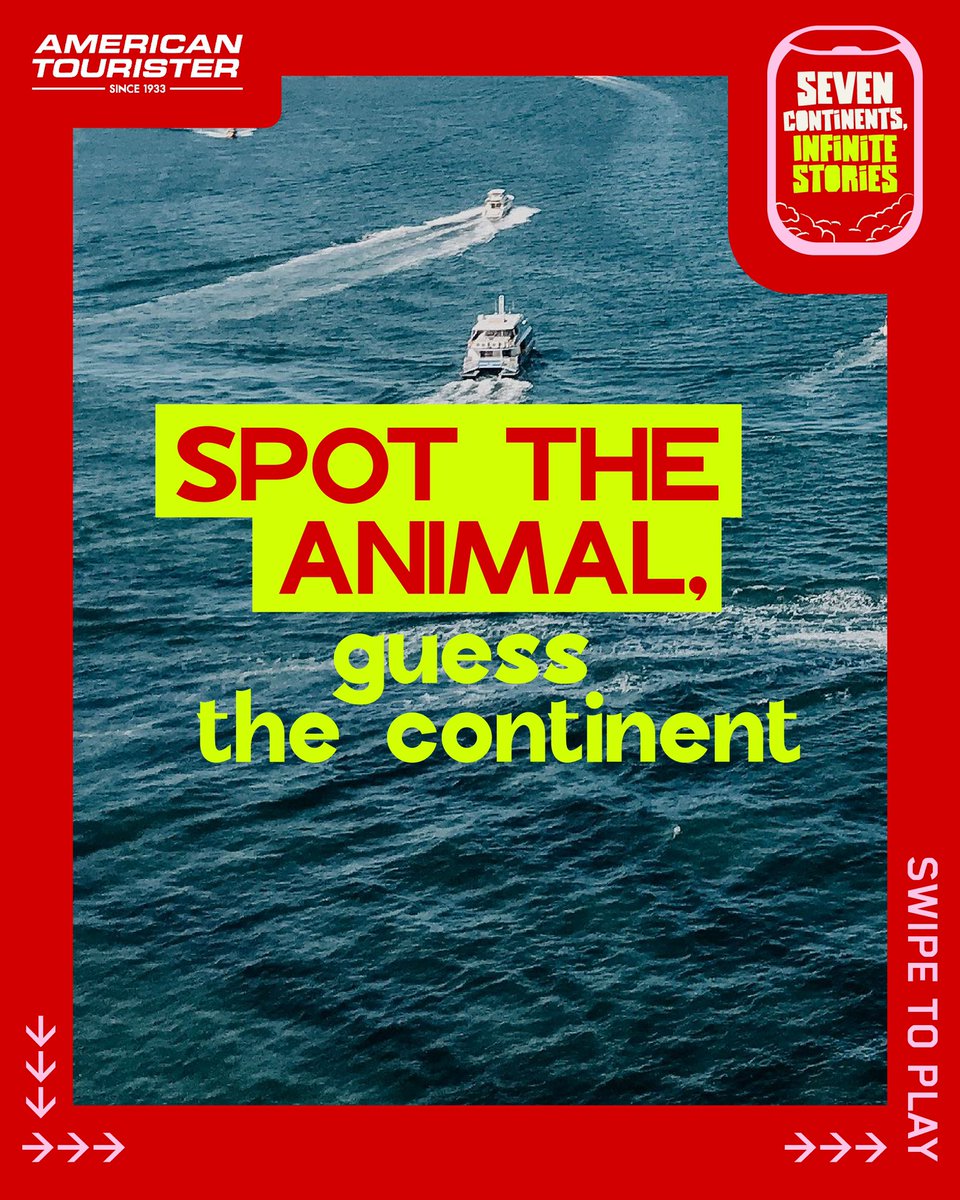 AMtouristerIN's tweet photo. Which continent do you associate this animal with? 🤔

Stand a chance to win a free luggage bag from us! 😉✨

Rules to participate: 
-Participate in all 7 contests of ‘7 Continents, Infinite Stories' 👍🏻
-Like every post &amp; follow our page ❤️
-Tag your friends below every post 💬 https://t.co/JX2dbvIvJq