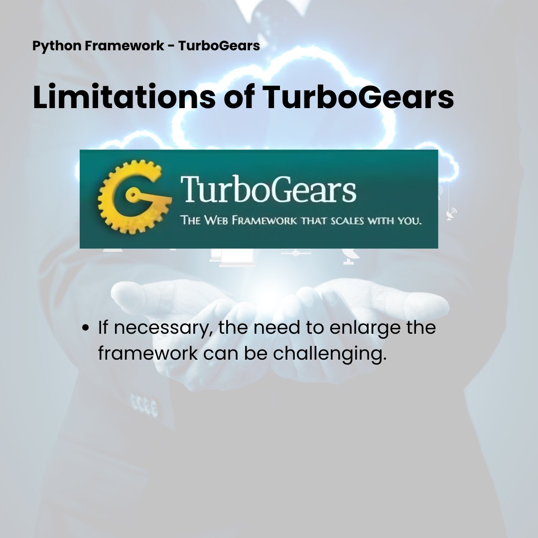ShiashInfo's tweet image. Limitations of TurboGears
If necessary, the need to enlarge the framework can be challenging.

#shiashinfosolutions #pythonprogramming #pythonframeworks #pythonlearning #webdevelopment #TurboGears #webframework #DataDriven #JavaScript #Limitations #MVC