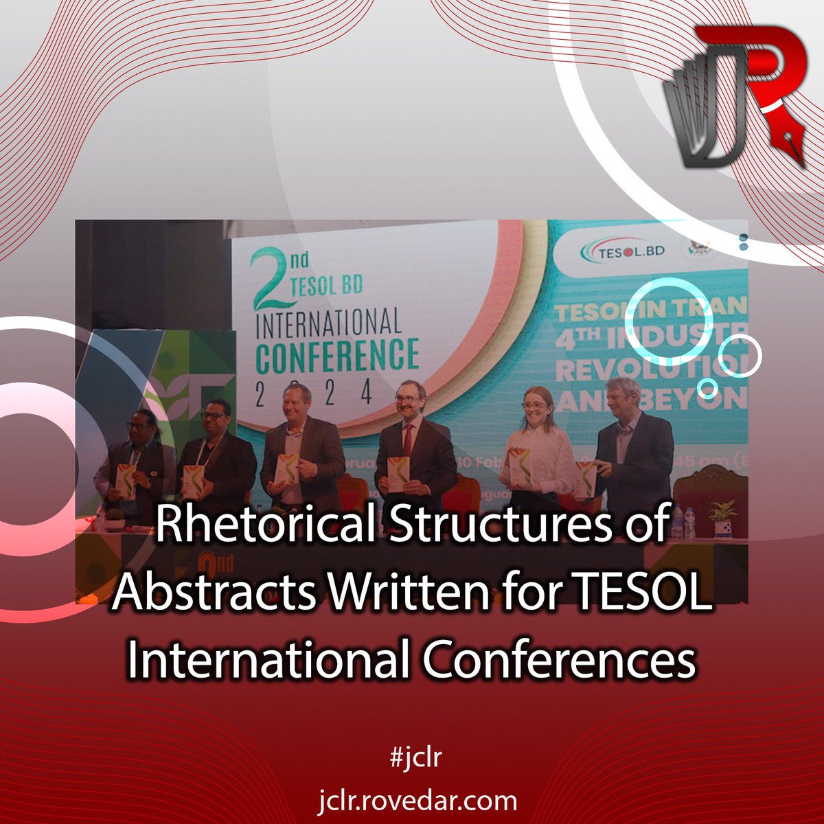 JCLR_editor's tweet photo. Rhetorical Structures of Abstracts Written for TESOL International Conferences 👇🏻
Available at:https://t.co/seRY7Uasba
 #language_learning #translation #applied #linguistics #teaching #research
https://t.co/QHNaOLGRJB https://t.co/2YiSDVVeI3
