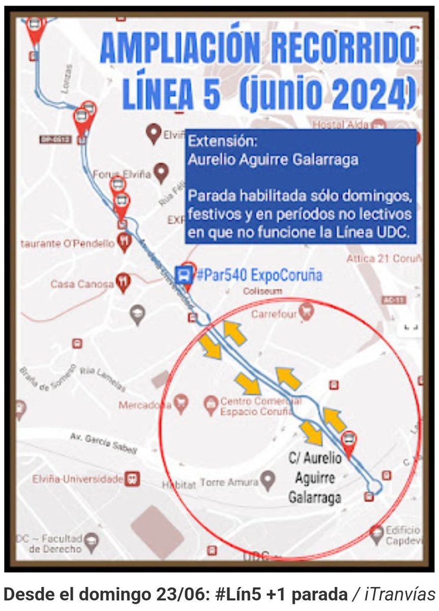 BlogBusurbano's tweet image. Habrá que ver qué ocurre con la #Lín5 y su parada "más allá" en el caso de que recoja en ella a viajeros y el bus ya venga lleno 😅
Aunque el "sólo findes" es en caso de que "no funcione" la #LínUDC.
Habemus hoy conflicto con la "nueva" #Par595 A. Aguirre?
busurbano.blogspot.com/2024/06/NOVEDA…
