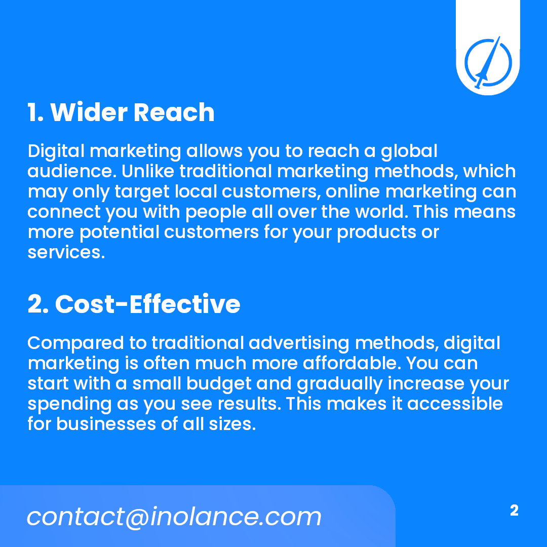 InolancePvt's tweet photo. Why Your Business Needs Digital Marketing?
#inolance #SEO #DigitalMarketing #DigitalMarketingTips #DigitalMarketingStrategy #DigitalMarketingExpert #OnlineBusiness #ContentMarketing #Ecommerce #SearchEngineOptimization https://t.co/nZtdD0IJp1