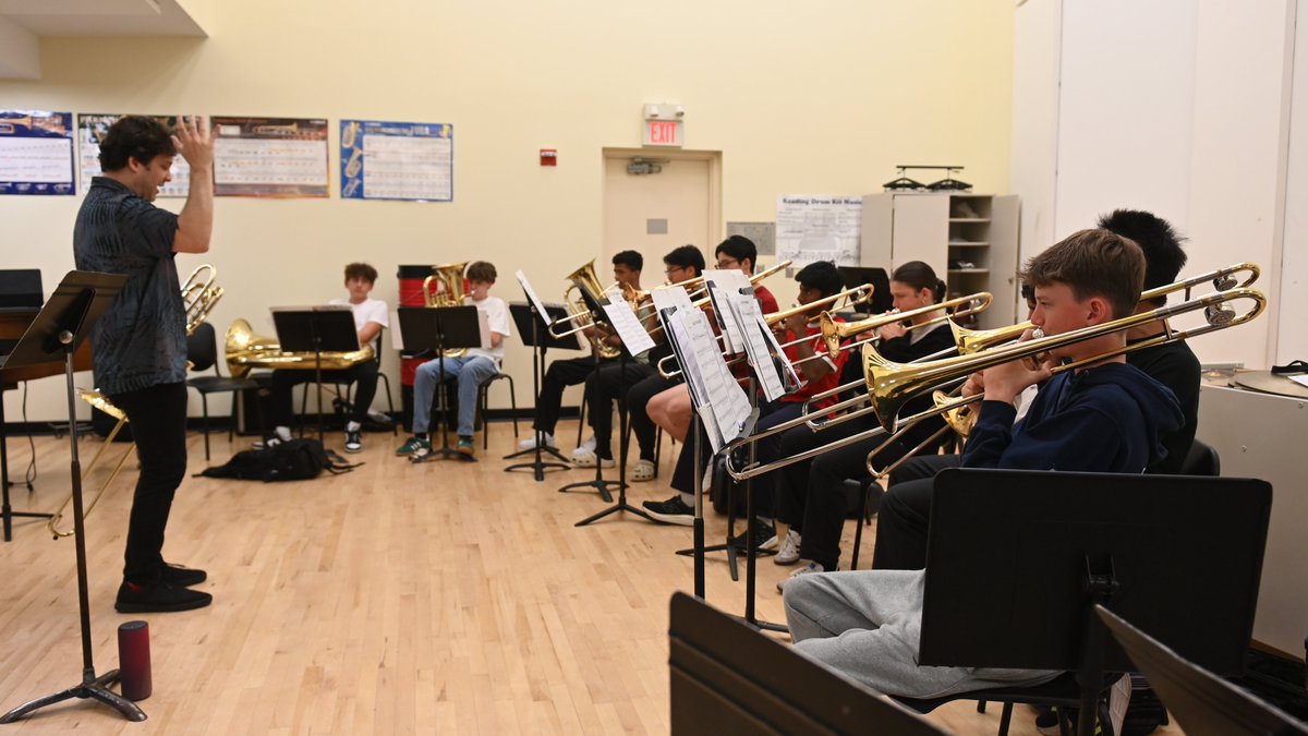 Our Senior Band had a fun Friday night of workshops, rehearsals, games and pizza. What a treat to work in sectionals with local professional musicians! <a href="/ashburycollege/">Ashbury College</a> #music #musiceducation