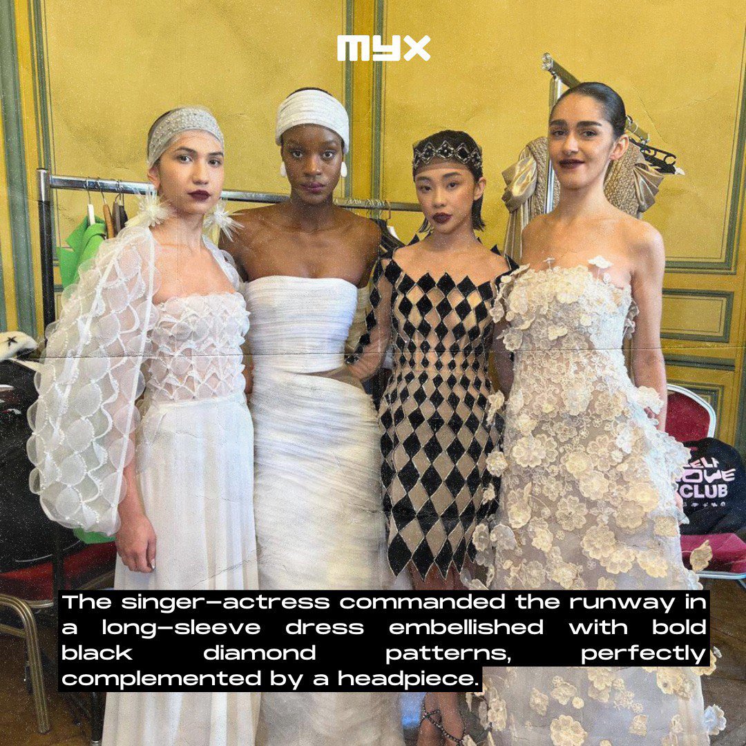 myxglobal's tweet photo. She made her highly anticipated Paris Fashion Week debut at the Phan Huy Spring/Summer 2025 presentation like a true style icon on the global stage. 👑

Stay tuned for more updates on her Paris fashion moments! https://t.co/g0qYMG9adr