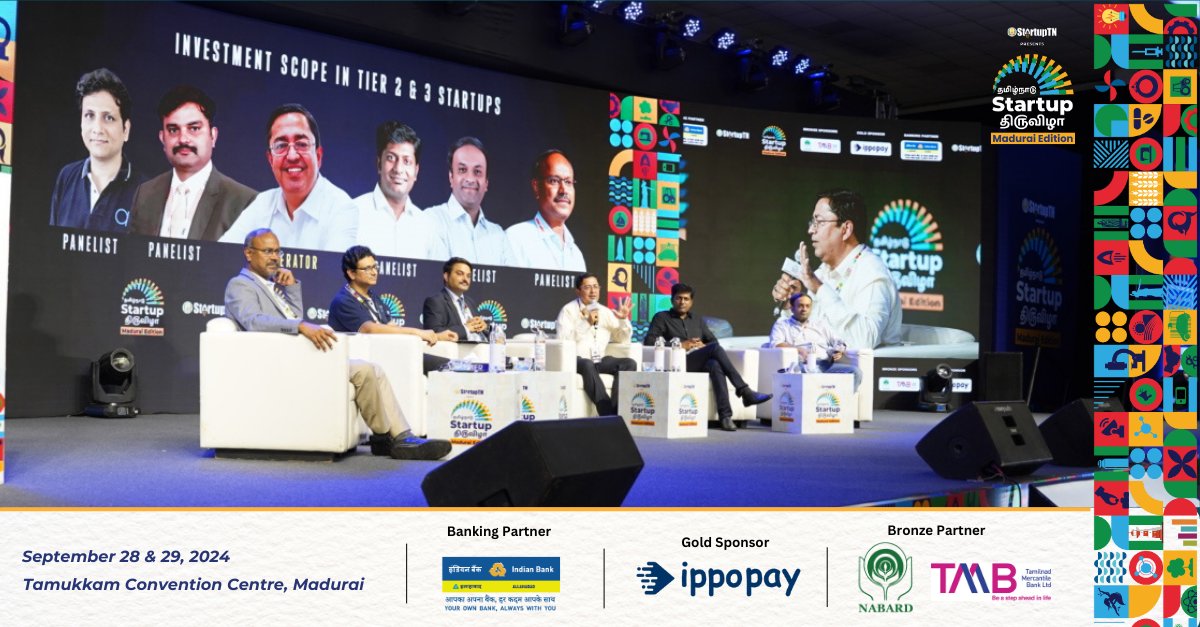 The Panel Discussion on Investment Scope in Tier 2 &amp; 3 Startups was moderated by Mr Chandran Krishnan , Managing Director &amp; CEO, Campus Angels Network  . It was an enriching session comprising of panelists such as Mr Krishna Chaitanya  , CEO, Tamil Nadu Infrastructure Fund