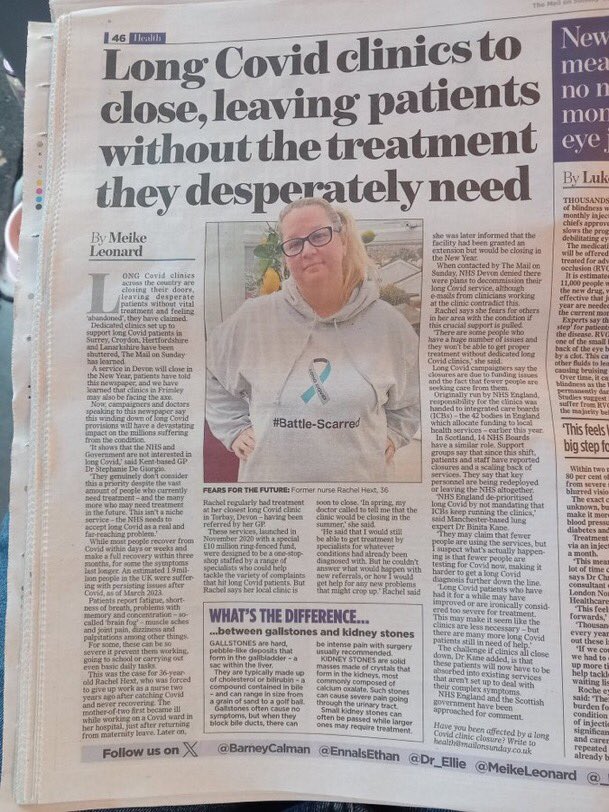 Starseeker1986's tweet image. #LongCovid Clinics in the UK closing leaving patients without any support, access to referrals to Specialists &amp;amp; any medications for symptoms! Ie Heart, Endocrine &amp;amp; Vascular etc 

#Covid is NOT JUST a respiratory disease

We need Clinics to expand &amp;amp; improve not close

NHS Neglect