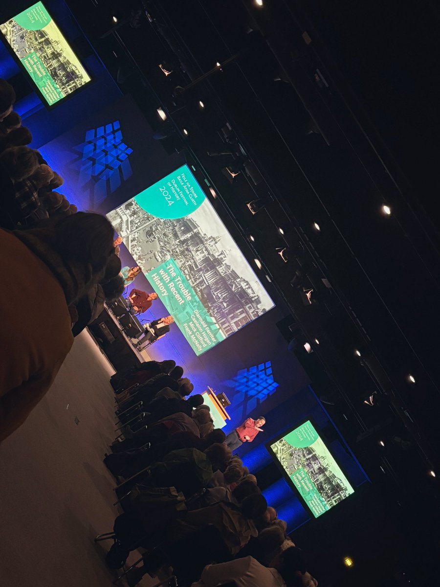 ancientkatie_'s tweet photo. Great to be here on day 3 of @HistFest for an engaging discussion ‘The Trouble with Recent History’ talking about history and memory, academic detachment and moral outrage, public and private pasts with @CaelainnH, @Mickcliff, Diarmaid Ferriter, chaired by @FrankmcnallyIT https://t.co/DcplMyfeos