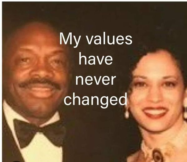 TeejayMoana's tweet image. #Kamala is acting like a Hollywood star. She is portraying herself as a change person, even visiting the border wall she called "#racist" and telling the country she's for a #secureborder. That's 100% bullshit. So, remember what she said—"My values haven't changed." #Trump24