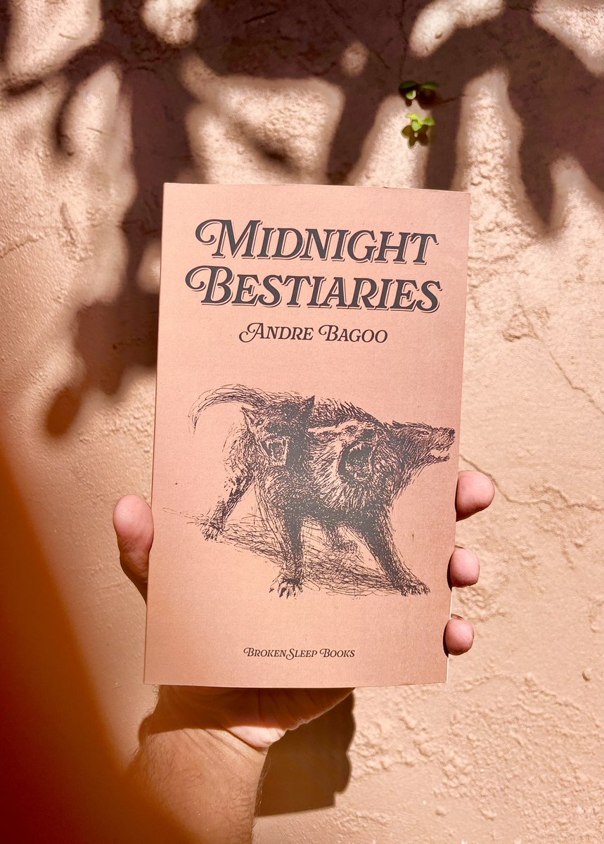 Andre Bagoo (@andrebagoo) on Twitter photo This week is the official publication day for MIDNIGHT BESTIARIES. I’d like to thank so many people, including my dear friend Aaron Kent <a href="/GodzillaKent/">Aaron Kent</a>. I have a few copies, which arrived last week. If you are within Trinidad and want one DM me but only if you love me. 🤎✨ This week is the official publication day for MIDNIGHT BESTIARIES. I’d like to thank so many people, including my dear friend Aaron Kent <a href="/GodzillaKent/">Aaron Kent</a>. I have a few copies, which arrived last week. If you are within Trinidad and want one DM me but only if you love me. 🤎✨