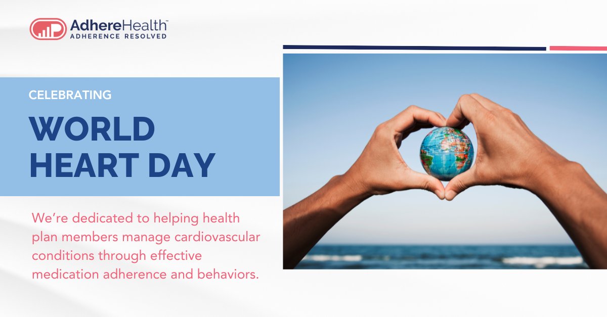 AdhereHealth's tweet photo. It's #WorldHeartDay! At AdhereHealth, we're committed to helping members manage cardiovascular conditions through medication adherence and healthy habits. Together, we can make an impact on heart health!
Learn more: https://t.co/ycB4nLOjGD
#HeartHealth #AdhereHealth https://t.co/K4zHcDVu8w