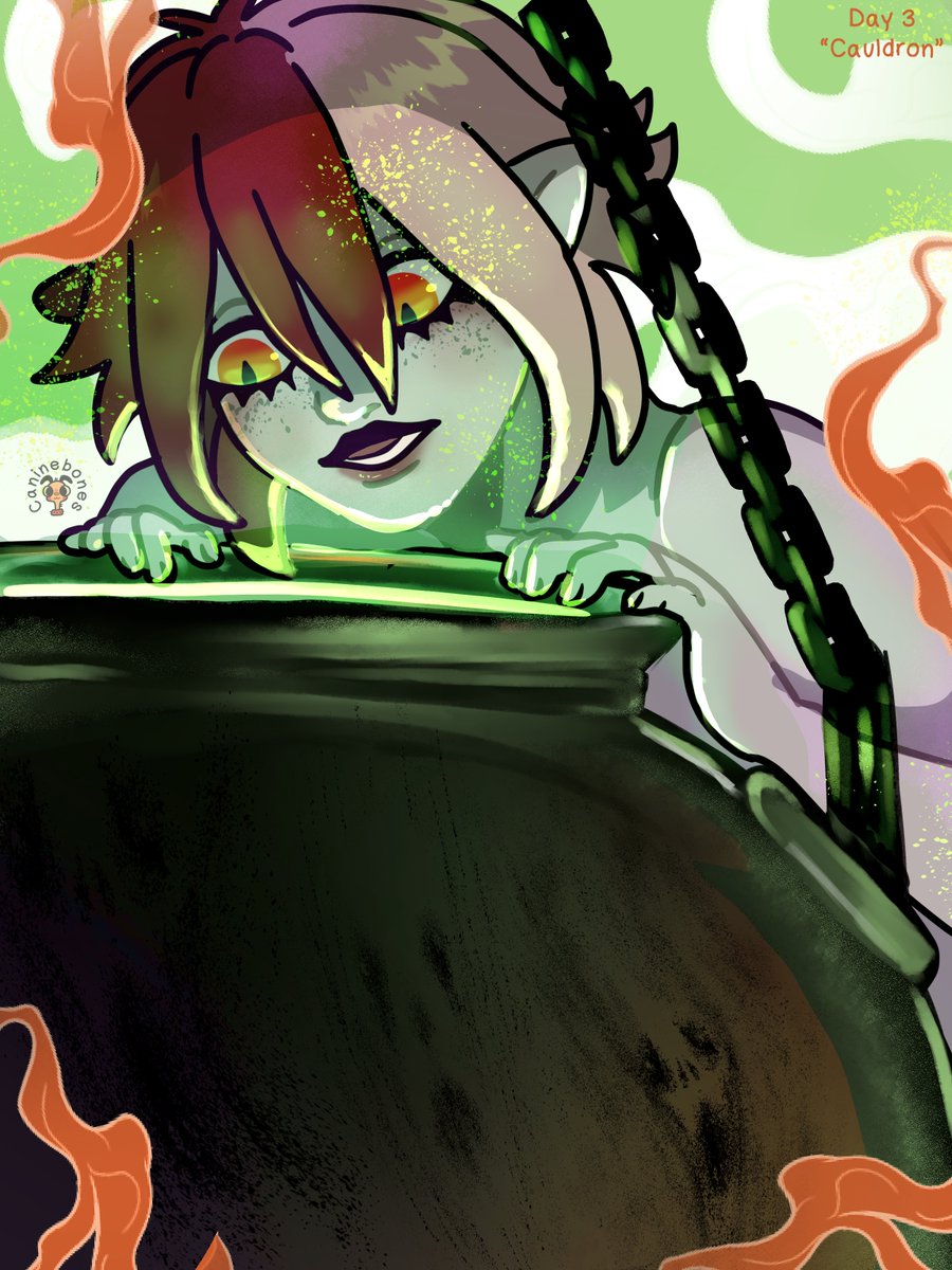 canine_bones's tweet photo. Day 3: Cauldron! With @GaelicNox list!
I drew the cauldron first and omggg it was so fun to render! https://t.co/aczNHTKezo