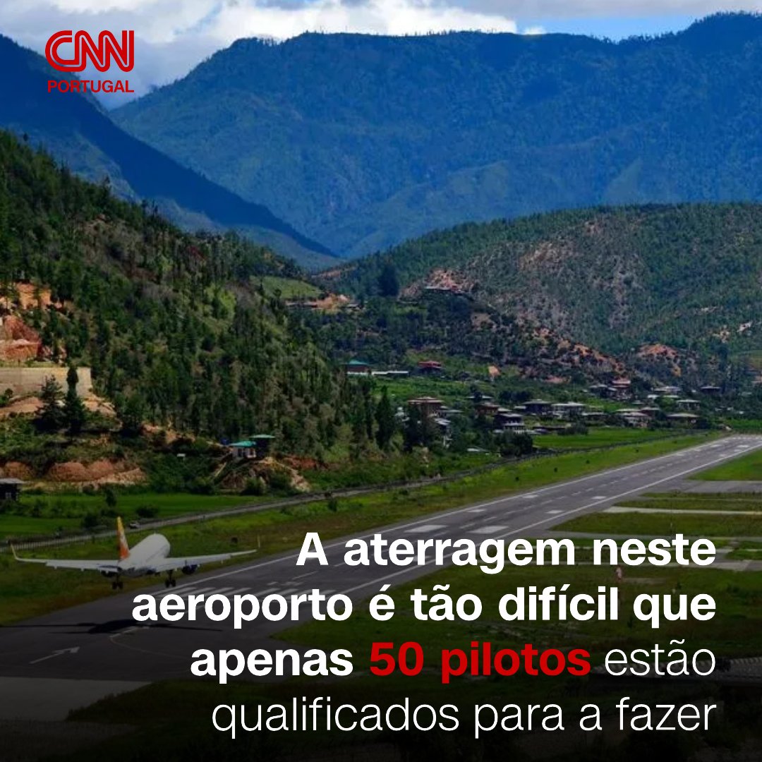 cnnportugal's tweet photo. O Aeroporto Internacional de Paro, no Butão, é reconhecido como um dos mais desafiantes do mundo para aterragens.
Saiba mais: https://t.co/O8ibmyy74a
#aeroporto #aterragem #pilotos #aviao #voo #paro #butão https://t.co/1i3byZxVcT