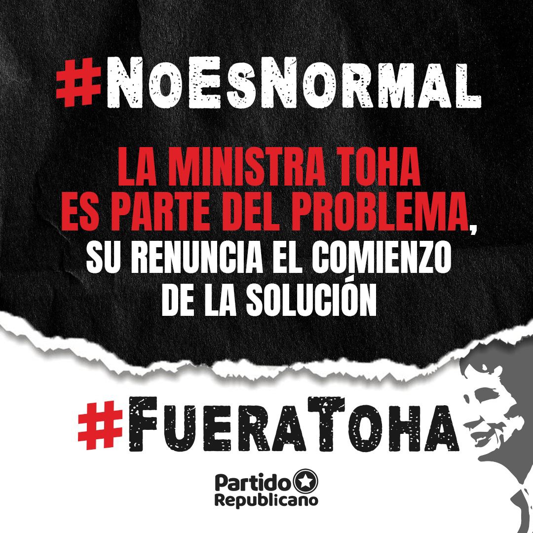 pablolirar's tweet photo. 🚨 Chile no da para más con la delincuencia, violencia y asesinatos @GabrielBoric y @Carolina_Toha

#NoEsNormal 
#FueraToha https://t.co/YYaekmgv74