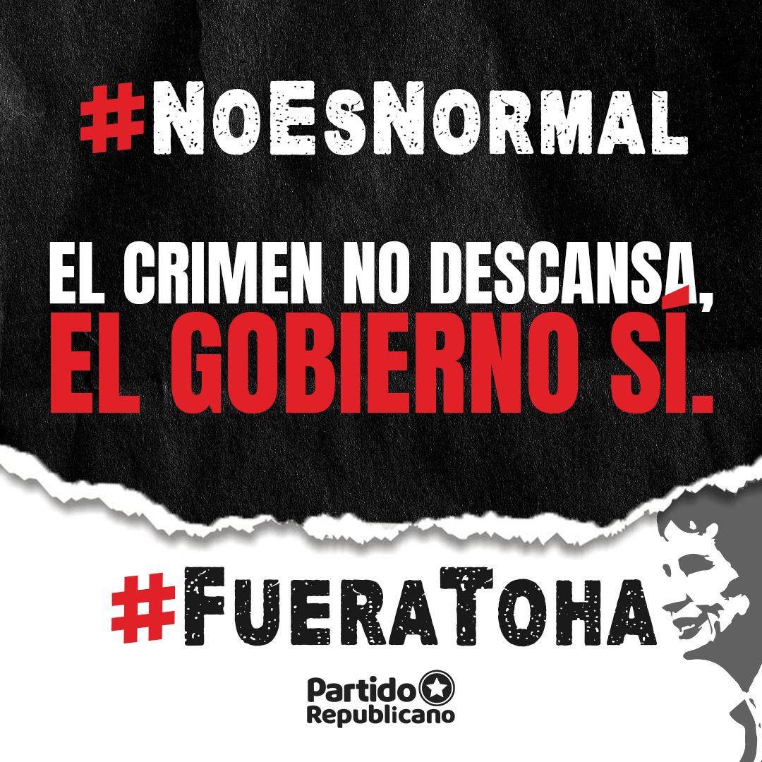 pablolirar's tweet photo. 🚨 Chile no da para más con la delincuencia, violencia y asesinatos @GabrielBoric y @Carolina_Toha

#NoEsNormal 
#FueraToha https://t.co/YYaekmgv74