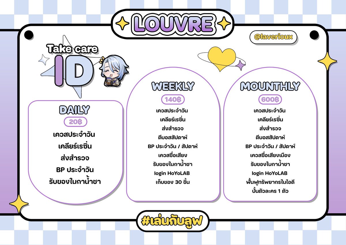 laverioux's tweet photo. @solsudes แค่เควสประจำวัน 35฿ ครับ รับแคทเทอรีนให้ + รายงานเข้าออกตลอดการดูแลไอดีครับ ไว้ใจได้เลย 🦾 https://t.co/nBcD8W5IRS
