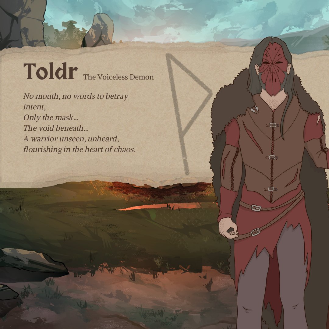 ourwill_game's tweet photo. Meet Toldr, the silent and formidable warrior, and Leif, the charismatic bard of Our Will! 📜 
Will Toldr's strength and Leif's cleverness overcome the odds, or will challenges test their resolve?
The journey of Our Will is in your hands! ⚔️ https://t.co/sMw8E63wZF