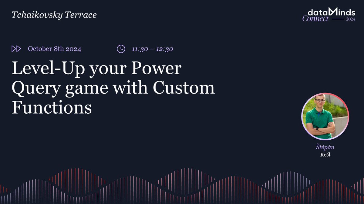 tpnRel1's tweet photo. In two weeks, I will deliver a session at @datamindsbeuery on how to level about #MSPowerQuery, your #powerquery game with custom functions—I look forward to seeing you around. https://t.co/ZtlWn4CXUc