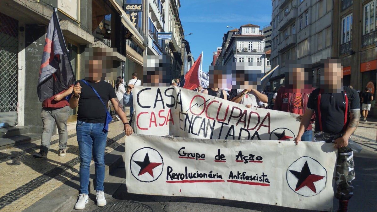 GARA_Nacional's tweet photo. Algumas das fotos da Manif de ontem, onde participaram elementos do GARA em Coimbra, Lisboa Braga e Porto!

#AntifaPT #GARA https://t.co/wVBLyhOXIj