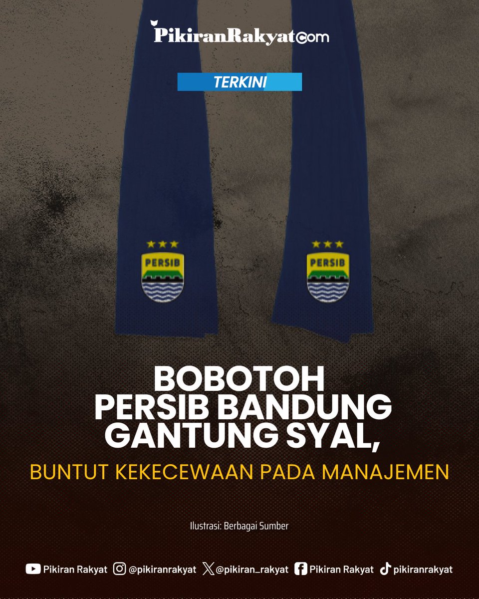 pikiran_rakyat's tweet photo. Bobotoh Persib Bandung Gantung Syal, Buntut Kekecewaan pada Manajemen

https://t.co/wDRo7RyoK7 https://t.co/rtQj2qzSiH