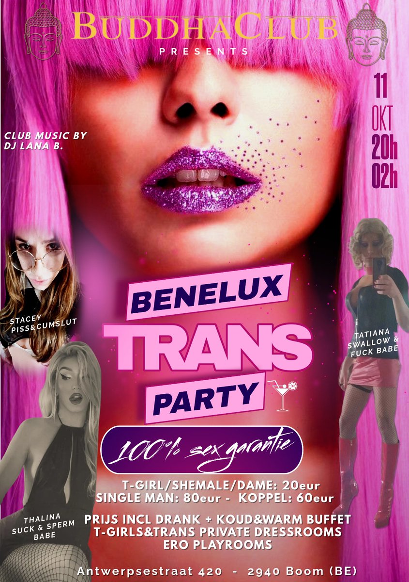 Friday 11 october from 20h tot 02h in BuddhaClub Boom, Belgium.