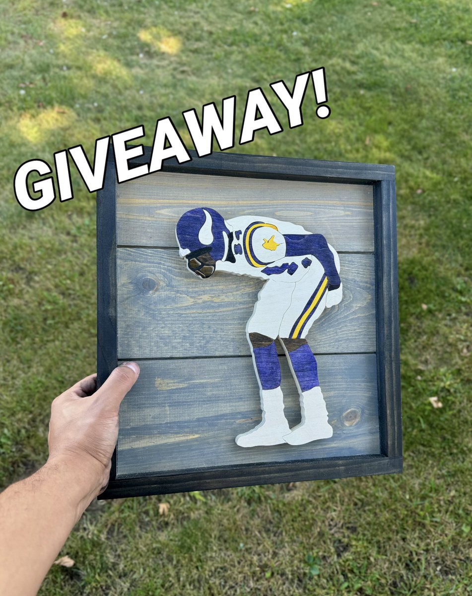 thatsbadassmn's tweet image. 🏈GIVEAWAY TIME🏈

Since the #Vikings play the Packers today, I thought it’s the perfect time to give away a “Disgusting Act” wood art piece! 

To Enter:
1. Like and RT this post
2. Tag some Vikings fans below
3. Follow me

Winner announced via retweet today @ 8:30PM CST #SKOL