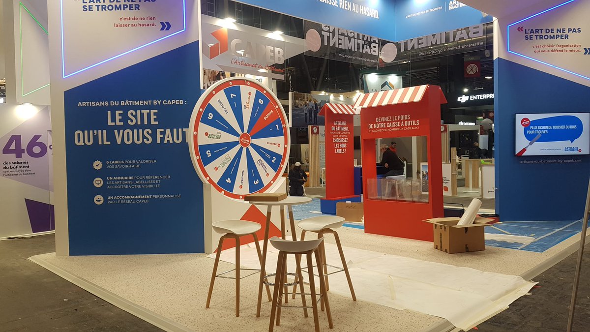 Chers artisans du bâtiment, nous vous avons concocté un programme d’animations qui devrait satisfaire votre curiosité. 
 
1️⃣ L’équipe CAPEB sera au rendez vous toute la semaine pour répondre à toutes vos questions sur notre stand :
🟢Stand CAPEB à Hall 1 H018 - <a href="/Batimat/">BATIMAT</a> , Porte