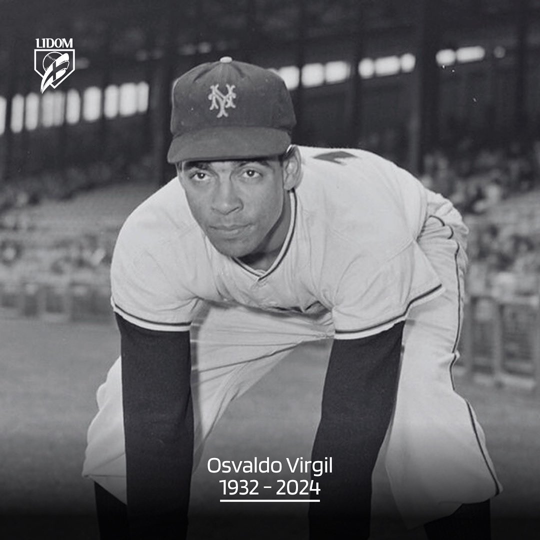 LIDOMRD's tweet photo. La Liga de Béisbol Profesional de la República Dominicana (LIDOM), lamenta profundamente el deceso de Don Osvaldo Virgil. 

Con su hazaña de ser el primer nativo de nuestra tierra en jugar en el béisbol de las Grandes Ligas, abrió el camino para muchos otros y llevar la calidad de nuestra pelota a todas partes.

Desde aquí enviamos nuestro más sentido pésame a sus familiares y amigos.

Descanse en paz, leyenda. 

#LIDOM