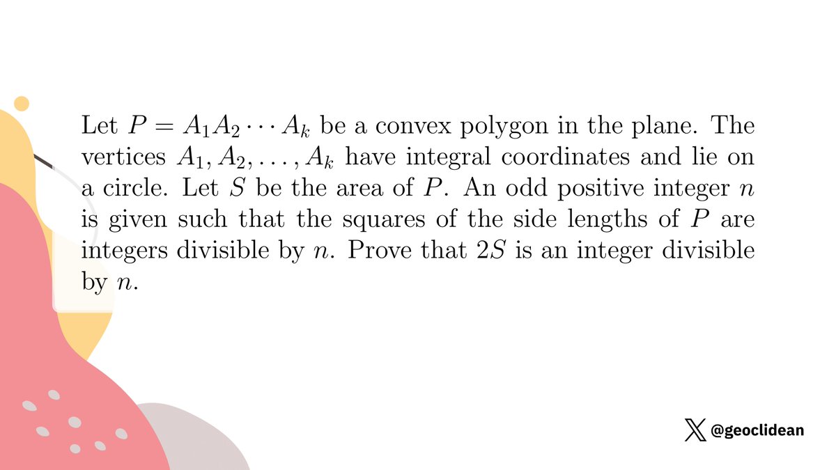 geoclidean's tweet photo. IMO 2016 Problem 3
#Geometry #IMO2016 #NumberTheory #IMO #IMOShortlist https://t.co/l05JpqUtlF