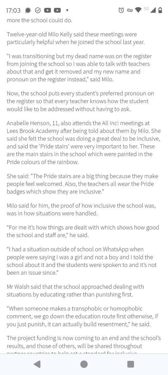 ToothyMaestra's tweet photo. @Gaynotqueer1 My god @LeesBrookSchool is a huge safeguarding red flag.They are altering the sex of children on the school register. They are 'dealing' with children who know humans cannot change sex.  @SexMattersOrg @ProtectTeach @SafeSchools_UK @Transgendertrd @LWSLocals @ThePosieParker https://t.co/iDT2bdN4hJ