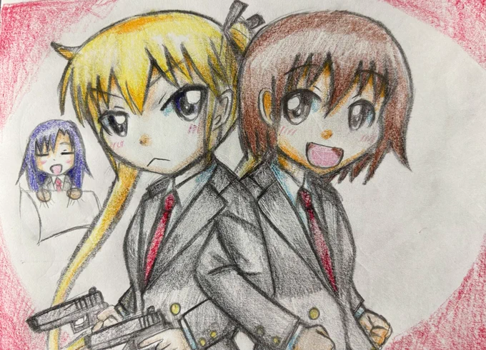 #キルミーベイベー から  #折部やすな #ソーニャ #呉織あぎり を描いてみました!