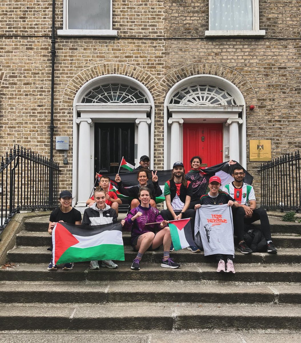 Sport4Palestine's tweet photo. Thank you to everyone who Run for Palestine _ Dublin today for another inspiring #RunForPalestine!
Today marks 358 days of violence and unimaginable suffering. Today marks 358 days of genocide.
Join us next Sunday—everyone is welcome. Free Palestine end Israeli occupation. https://t.co/1ZYlkKnaZK