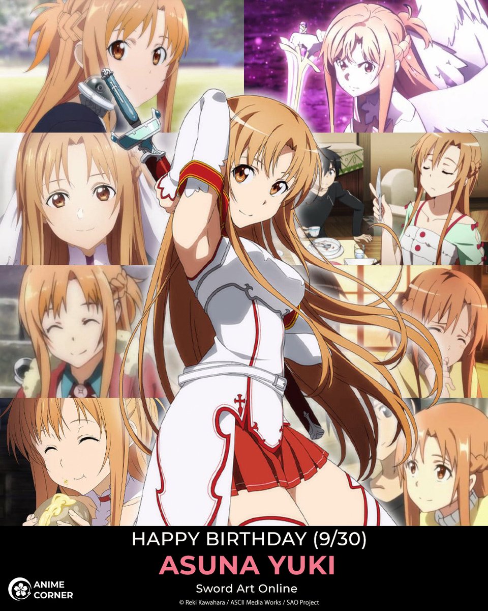 Happy birthday to the caring and strong, Asuna Yuki! 🎉🎂❤️

CV (JP): Tomatsu Haruka
CV (EN): Cherami Leigh
Anime: Sword Art Online
