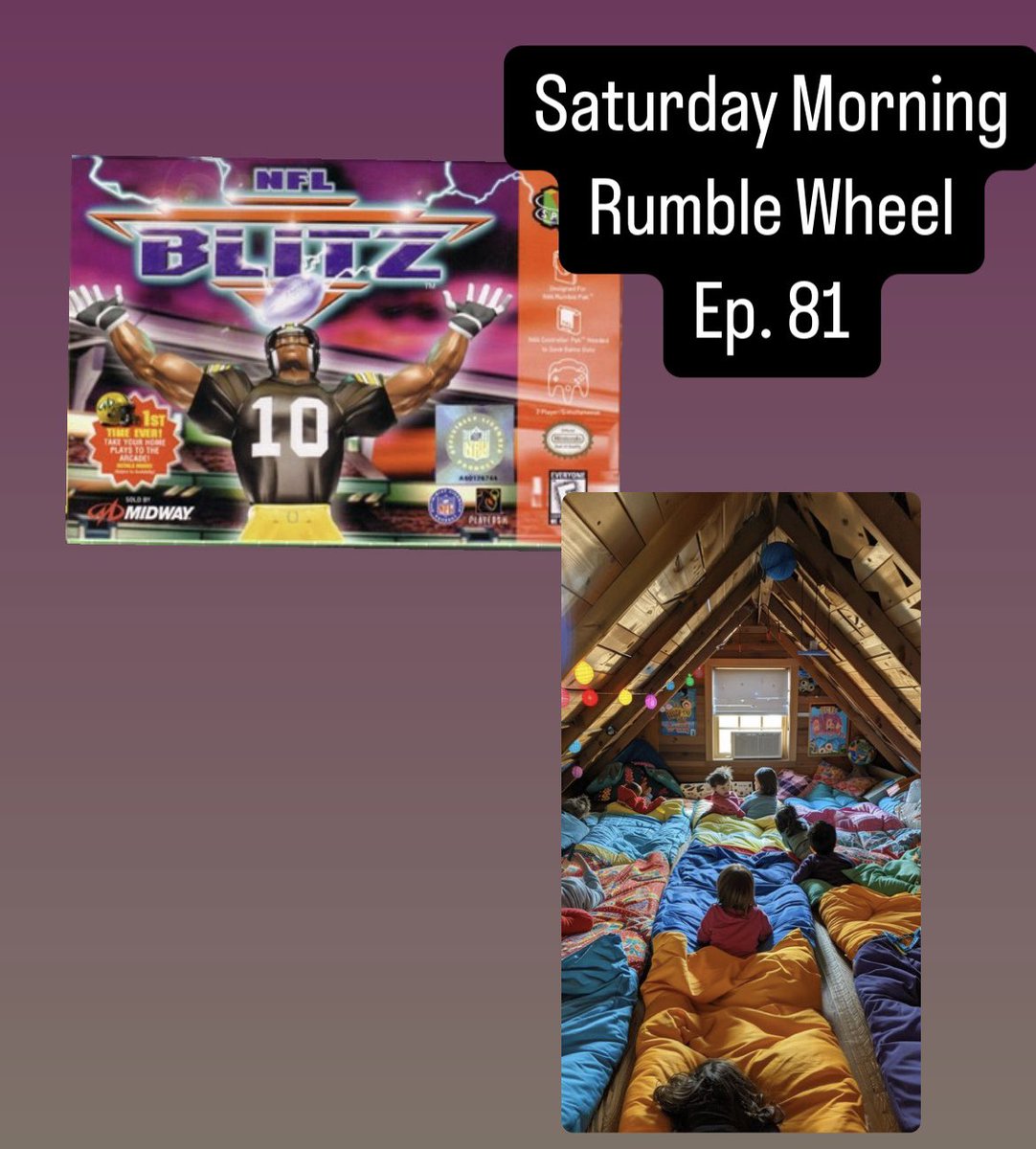 Ep. 81 is up! This it’s a double dose!! First up we have NFL Blitz, one of the best football games of all time! Following that it’s sleepovers! Which were huge in the 90s! Plus we spin the wheel for next week! podcasts.apple.com/us/podcast/the…