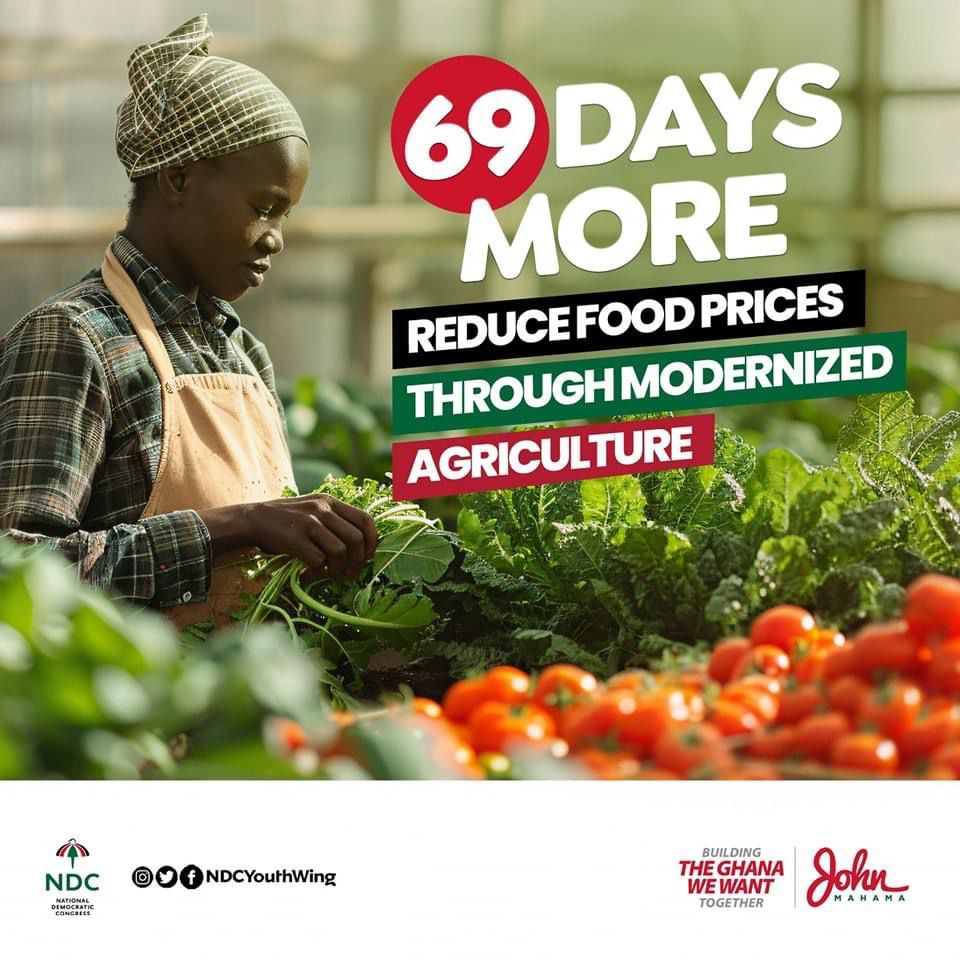 Affordable food is a right! 69 days until modernized farming helps us cut down food prices nationwide. #MahamaForPresident #ChangeIsComing
#LookForTheUmbrella