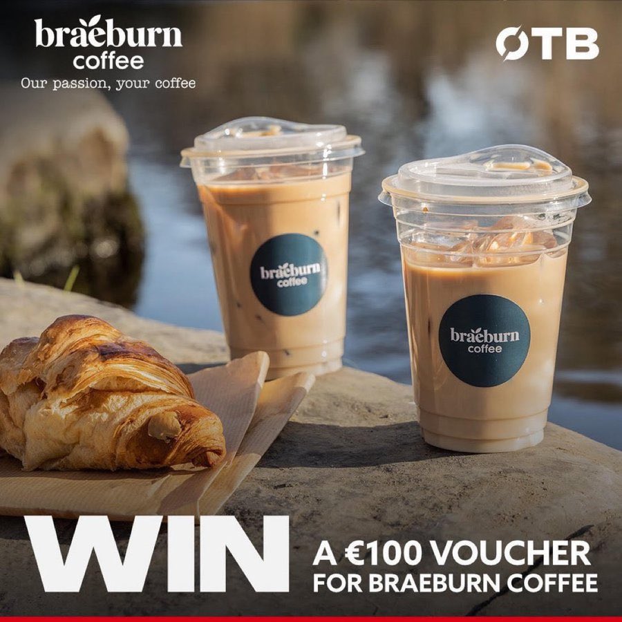 offtheball's tweet photo. #OTBAM and #braeburnCoffee - there's no better way to start your mornings! | ☕️​

Every week we're giving one lucky viewer a €100 voucher to spend on some Braeburn Coffee goodness at an @goapplegreen store near you!

Just like and retweet this post and you're in the draw! https://t.co/0TESD2f9FF