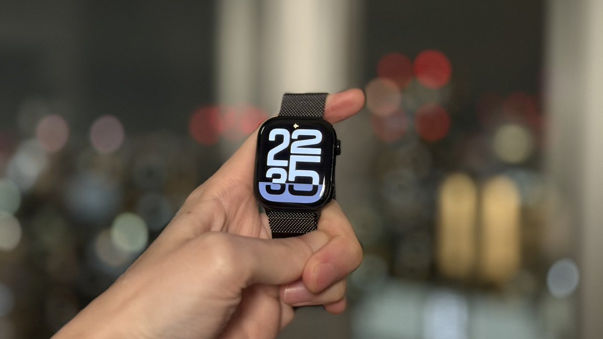 Apple Watch Series 10 ジェットブラック × スレート ミラネーゼループ 