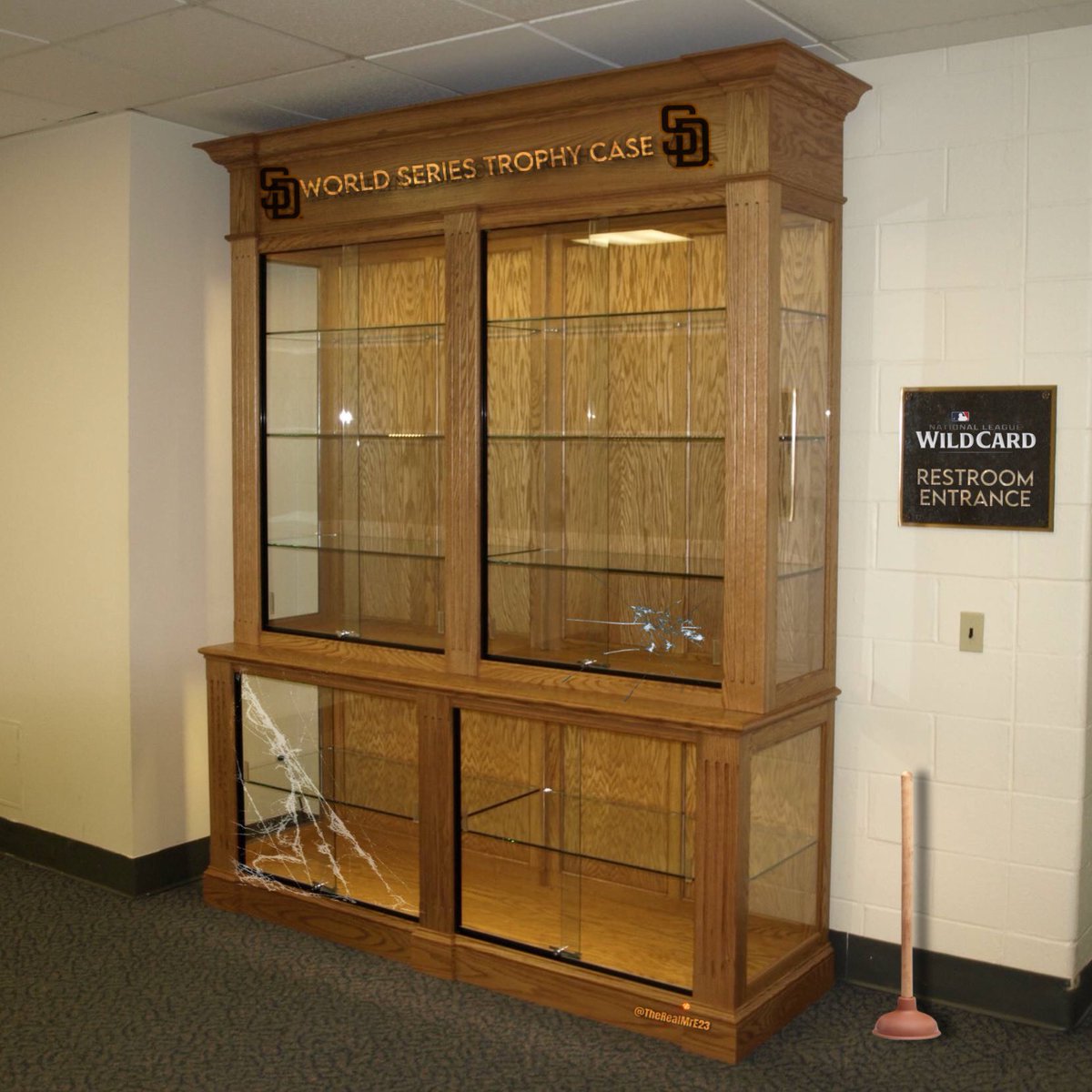 LADLordHelmet's tweet photo. @Jbethke5 @LAtweets22 Meanwhile. The Padres current trophy case.... https://t.co/vKnLhDtrnz