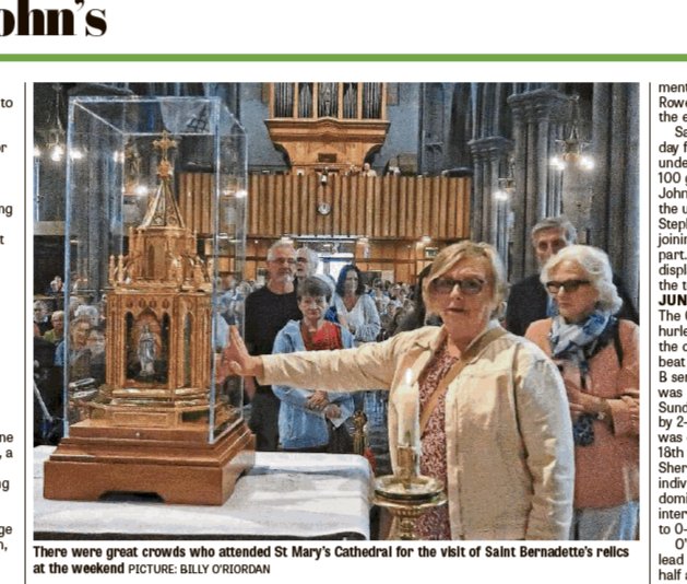 BillyORiordan's tweet image. Relic photo made into the Kilkenny People #Kilkenny #relics #photography