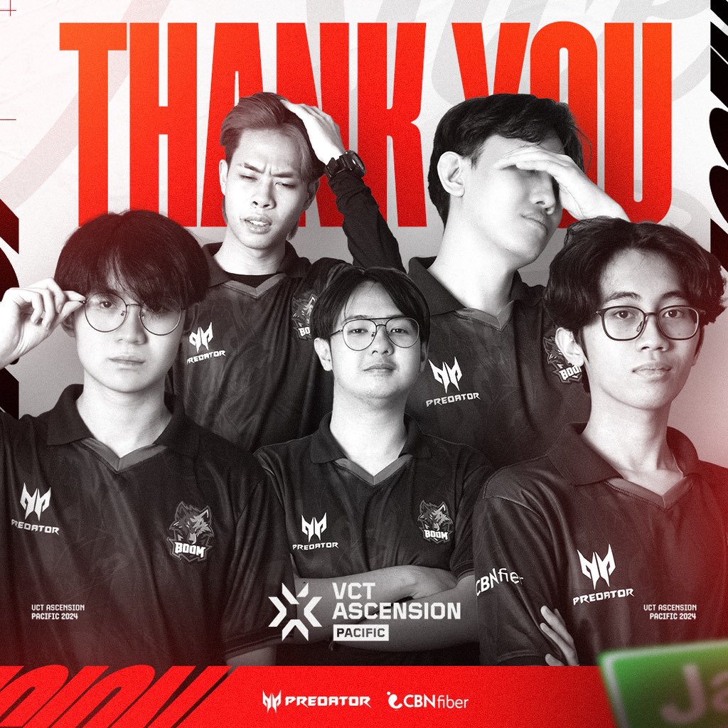 This marks the end of our run in Valorant Ascension Pacific.

2nd place, but still not enough to qualify for VCT Pacific 2025.

Thank you to everyone who showed up today to support us, and much love to those who have always stood by us through the ups and downs.
