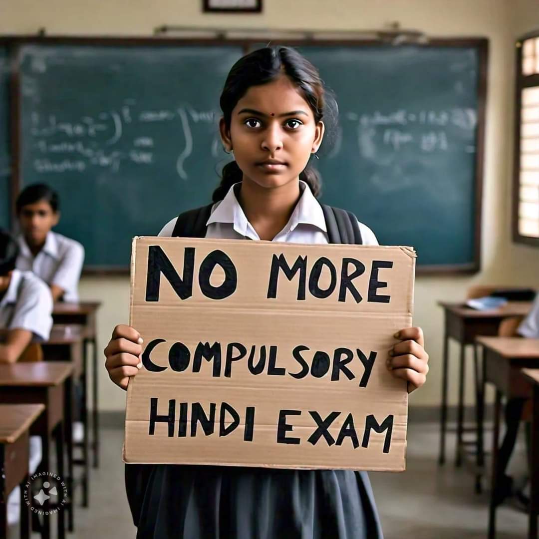 techchaituu's tweet image. Learning the mother tongue is essential as it's the foundation for other languages. English is crucial globally, but why add burden of Hindi? State boards should make it optional, as Children are already facing many challenges, so adding burden of another language unnecessary.