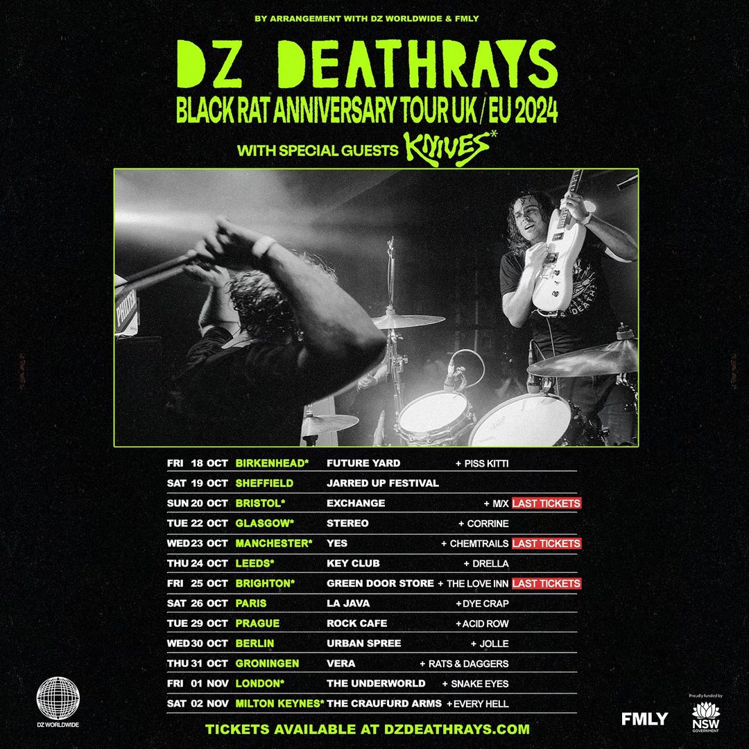HoundGawd's tweet photo. @dzdeathrays UK/EU Black Rat tour with @knivesnoise is going to be insane! DONT. MISS. IT! https://t.co/q5PC6o44nE