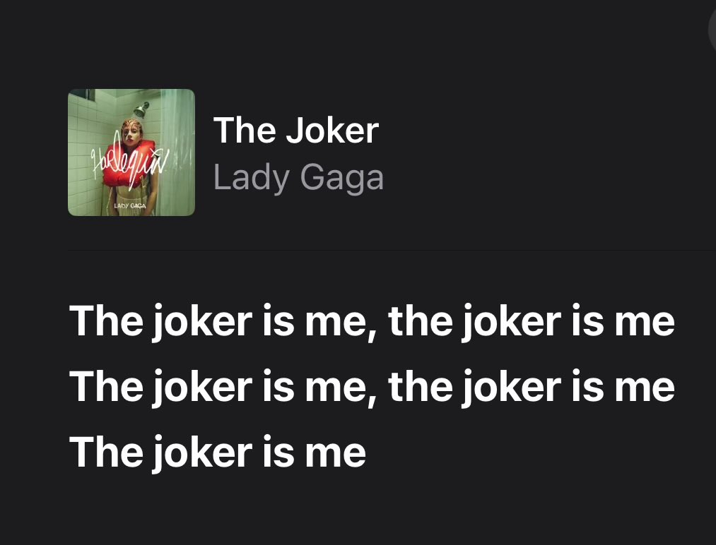 wordsalso's tweet photo. @eastwes Doesn’t this count as playing The Joker? I don’t mean in the movie, I mean the act of singing this THAT many times. https://t.co/nlblUT1Wtm