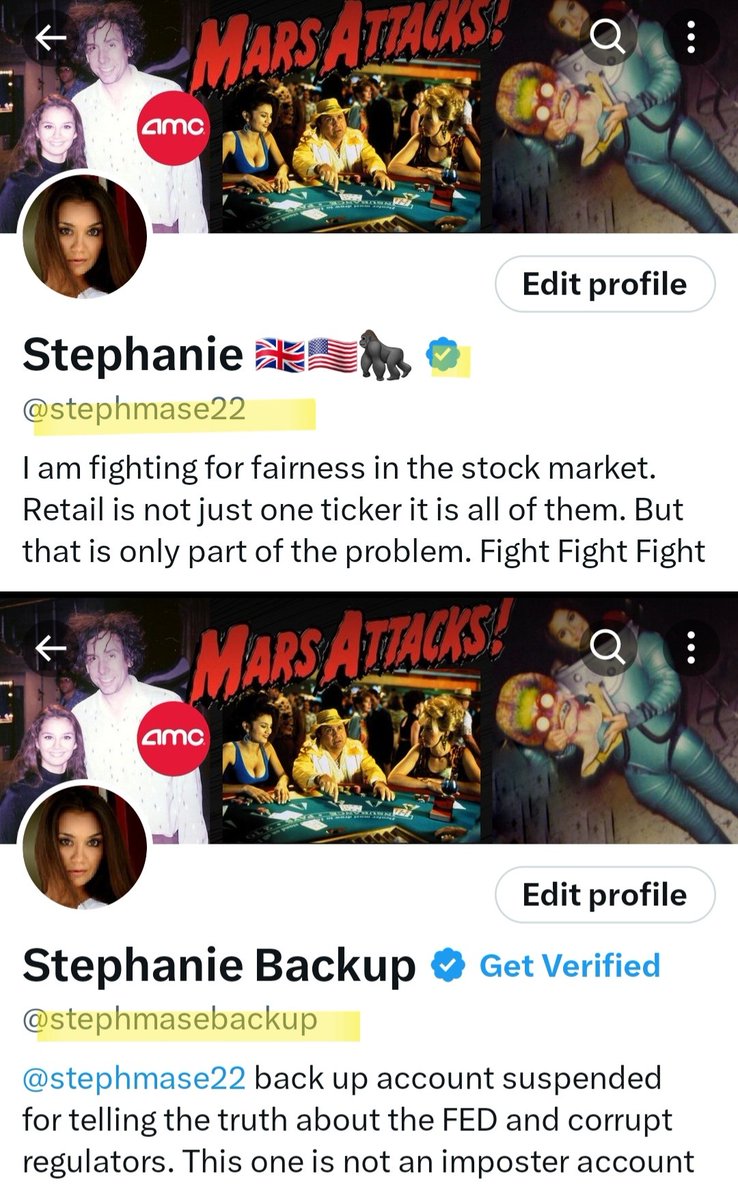 🚨⚠️PINNING ⚠️🚨
<a href="/stephmase22/">Stephanie 🇬🇧🇺🇸🦍</a>
<a href="/stephmasebackup/">Stephanie Backup</a>
These are my only accounts. 
I am pinning this to my page.
My main page has a blue check ✔️ 
I just created the backup as I was suspended for free speech.
I would never DM you asking how your trading is going.
Unfortunately I am