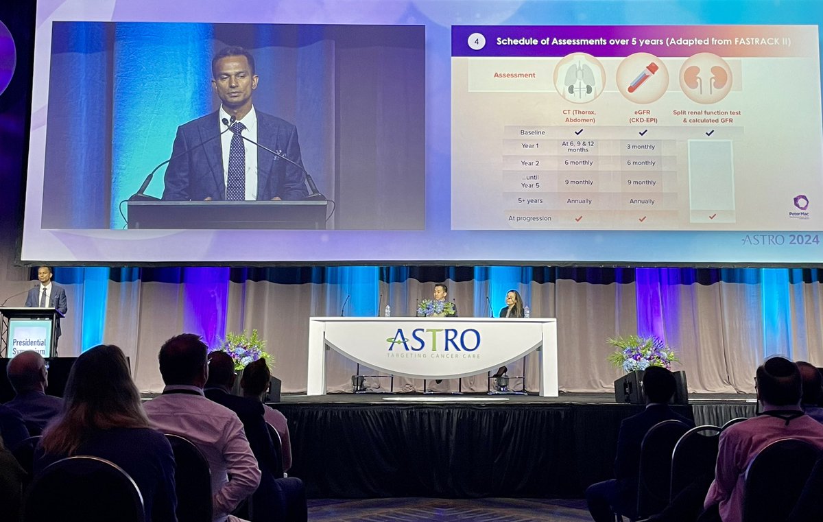 Nat Lester-Coll, MD (@drlestercoll) on Twitter photo #ASTRO24 Presidential Symposium I: <a href="/_ShankarSiva/">Shankar Siva</a> delivers a masterclass summary 👇
“SABR for RCC is ready for prime time” #ASTRO24 Presidential Symposium I: <a href="/_ShankarSiva/">Shankar Siva</a> delivers a masterclass summary 👇
“SABR for RCC is ready for prime time”