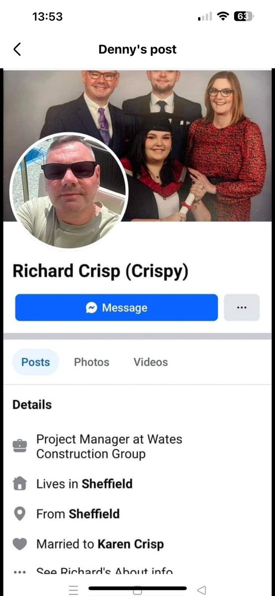 SCREW696's tweet photo. @WatesGroup @designandbuild4 Perhaps you need to have a word with your Project Manager Mr Richard Crisp!! 
The remarks made by Mr. Crisp are not only abhorrent on a human level but also reflect poorly on Wates Construction Group. Given his role as a Project Manager in your organisation. https://t.co/Hjsmcq9nWu