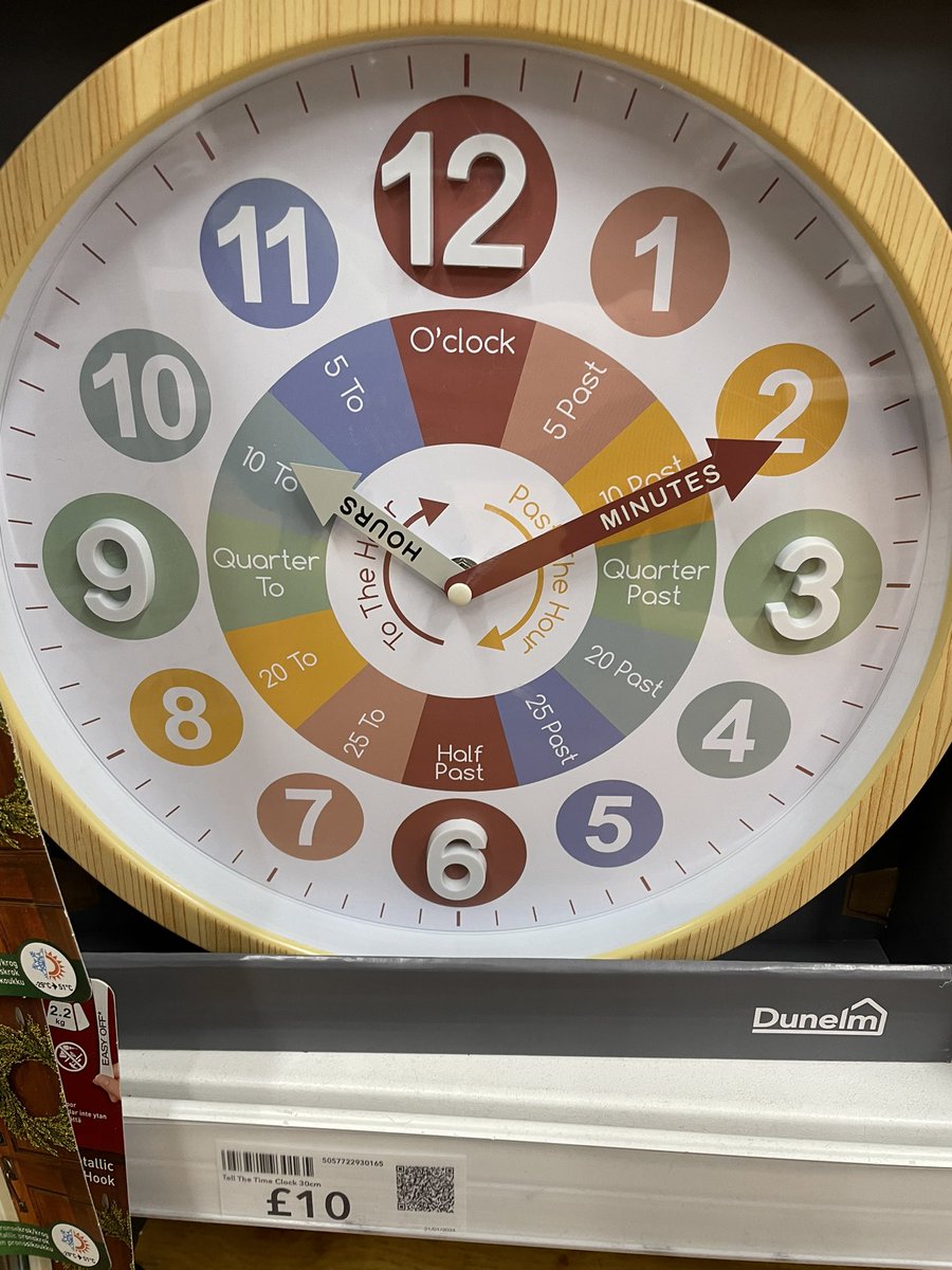 Beccie77's tweet photo. Fab teaching analogue clocks back in Dunelm https://t.co/L0NCqsejmS